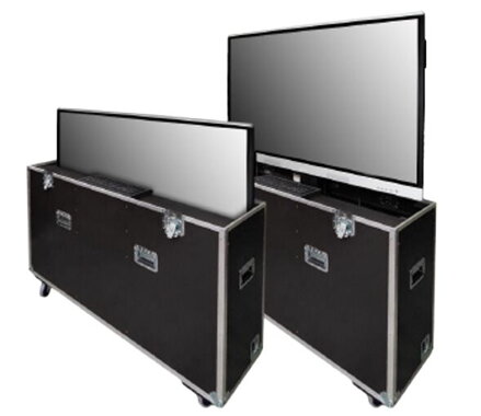 Transportní box IJKOA pro displeje 65" s motorickým vysouváním panelu